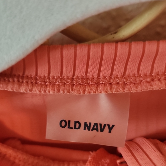 Old Navy Coral Ribbed Swimsuit - Picture 2 of 6